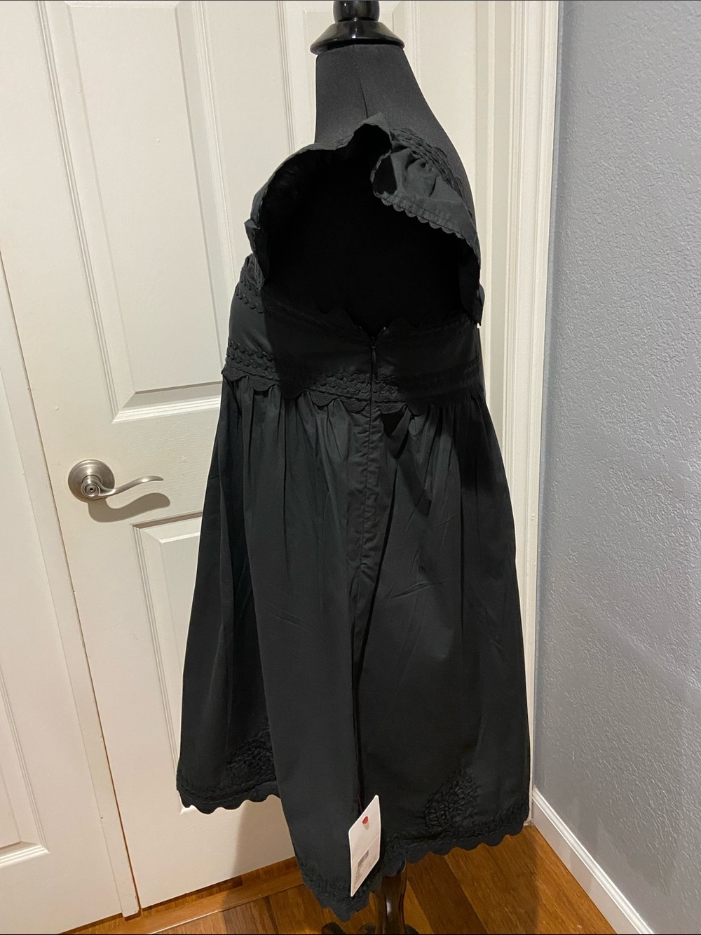 NWT Juliet Dunn Black Ruffle Sleeve Sundress - Picture 5 of 11